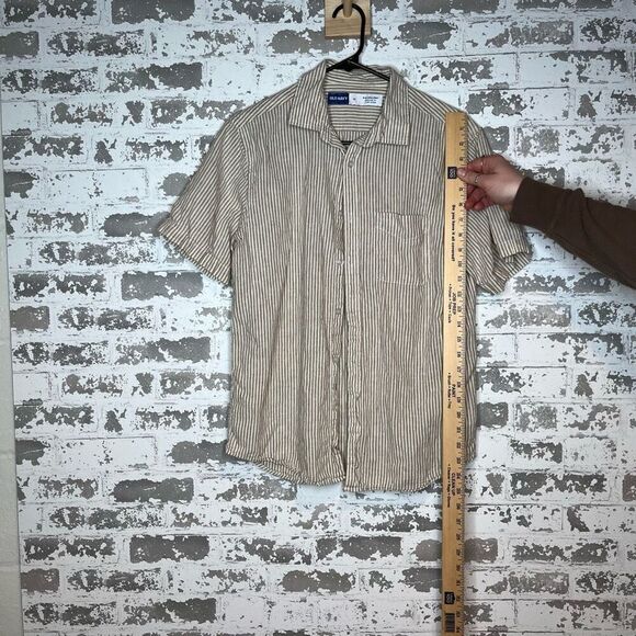 Old navy | women linen striped button down shirt - Picture 5 of 8